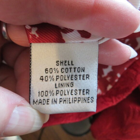 Talbots Red Blazer Double Breasted Peter Pan Collar Lined Size Petite Medium - Picture 10 of 11